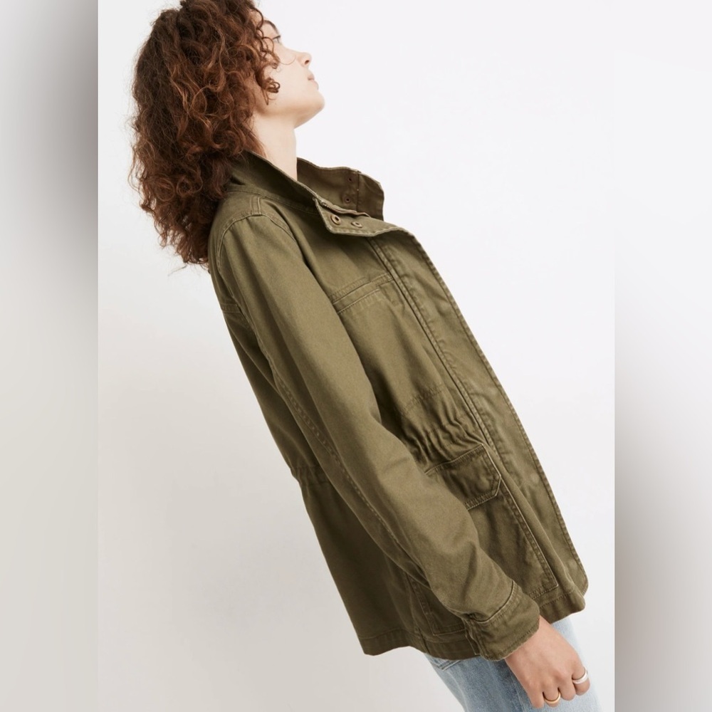 MADEWELL Dispatch Jacket Olive Army Green Military Style Canvas Size XS - Picture 3 of 15